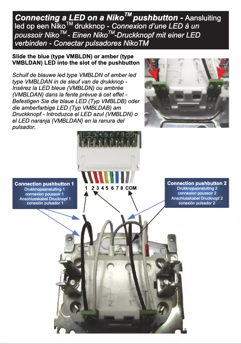 Página 1 del manual Ficha técnica Velbus VMB8PBU