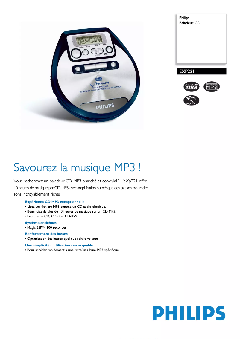 Imagen de la primera página del manual del dispositivo EXP221