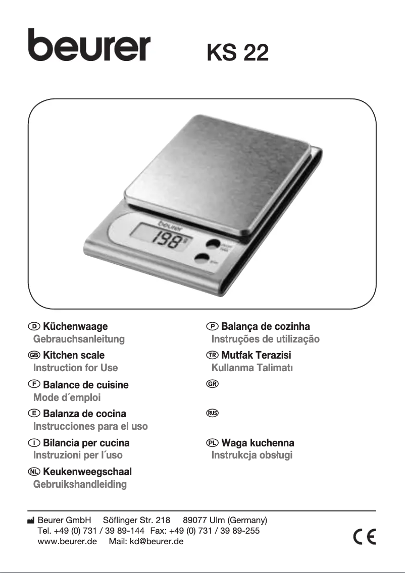 Imagen de la primera página del manual del dispositivo KS 22