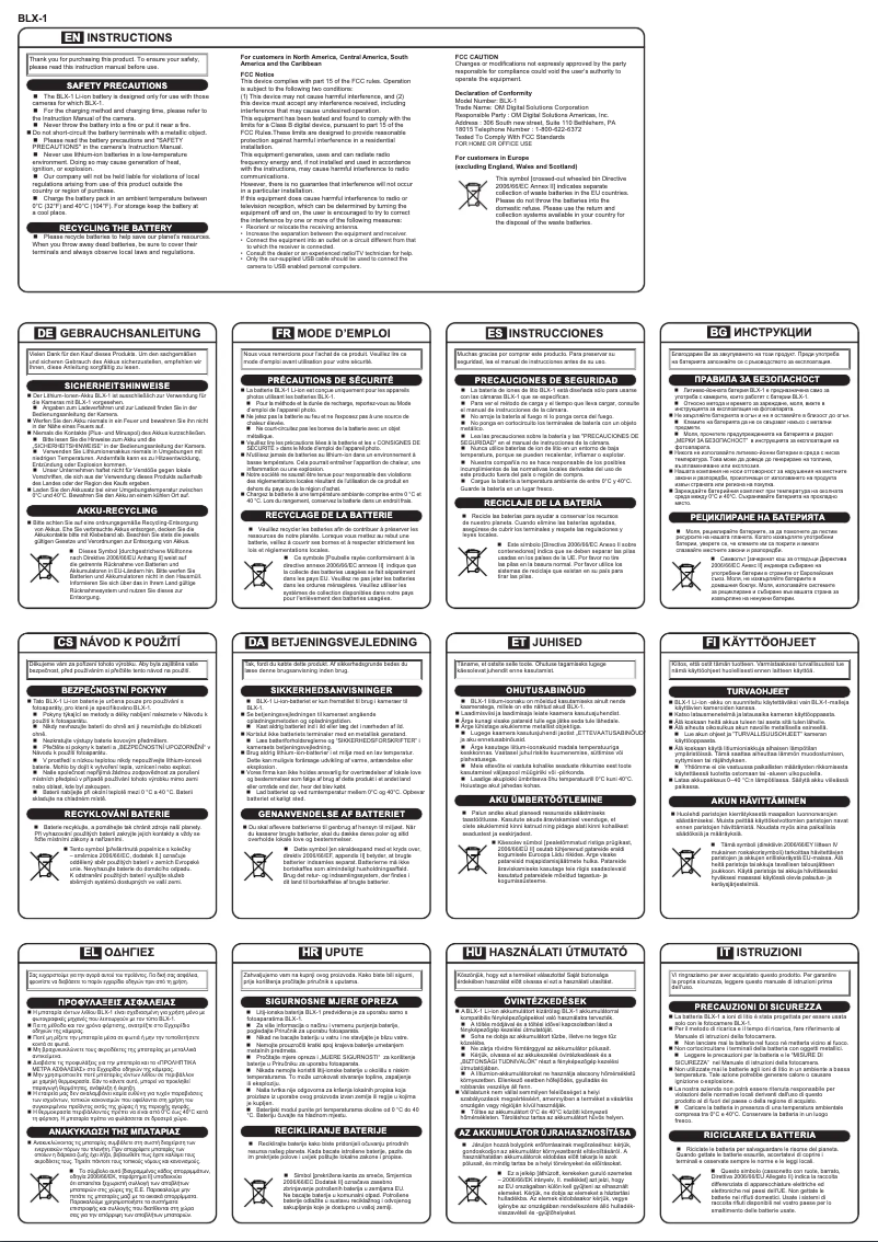Página nº 1 - Manual de usuario Olympus BLX‑1