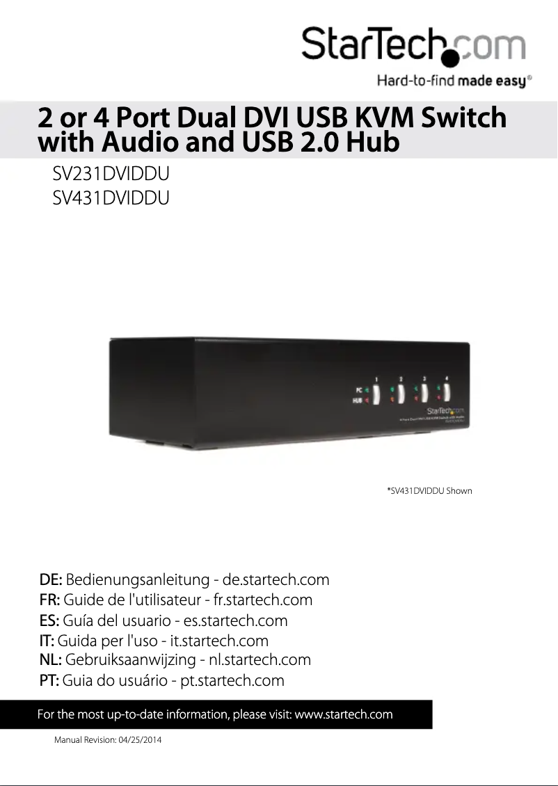 Imagen de la primera página del manual del dispositivo SV231DVIDDU