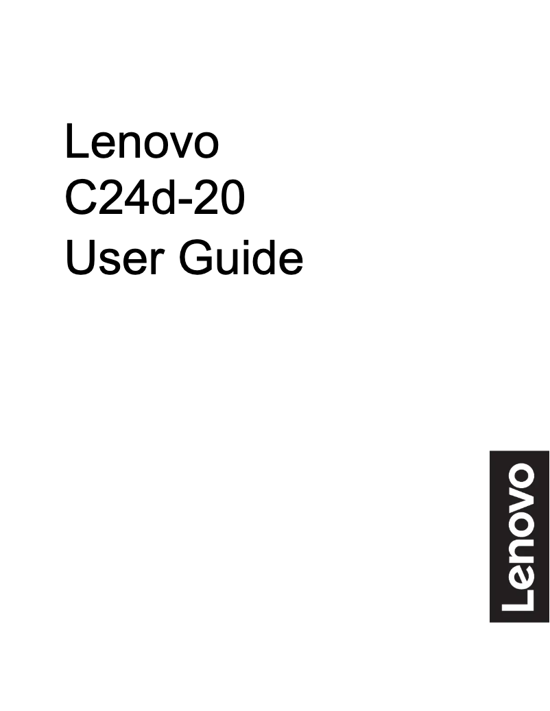 Página nº 1 - Manual de usuario Lenovo C24d-20