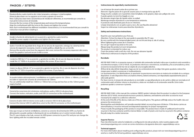Imagen de la primera página del manual del dispositivo XC-501 MESH