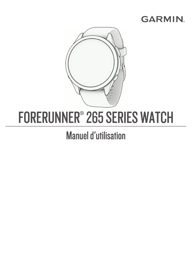 Imagen de la primera página del manual del dispositivo Forerunner 265