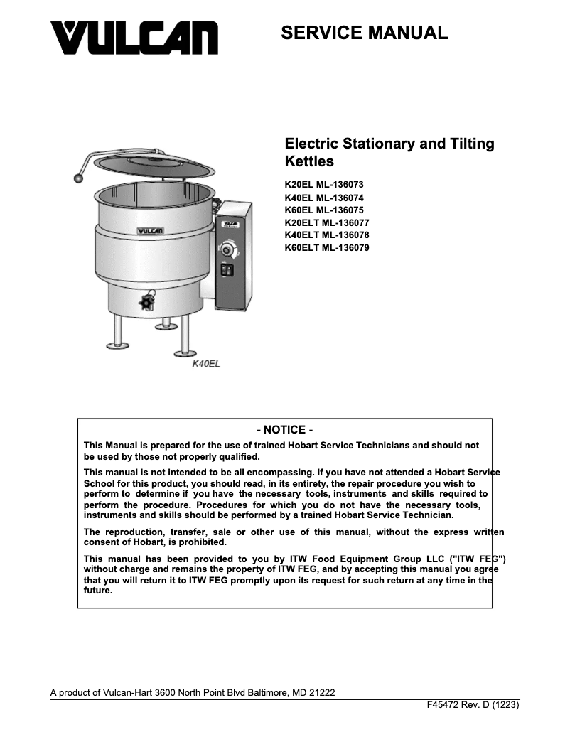 Página 1 del manual Manual de usuario Vulcan K60ELT