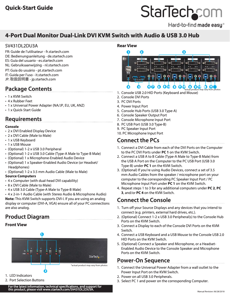 Página 1 del manual Manual de usuario StarTech.com SV431DL2DU3A