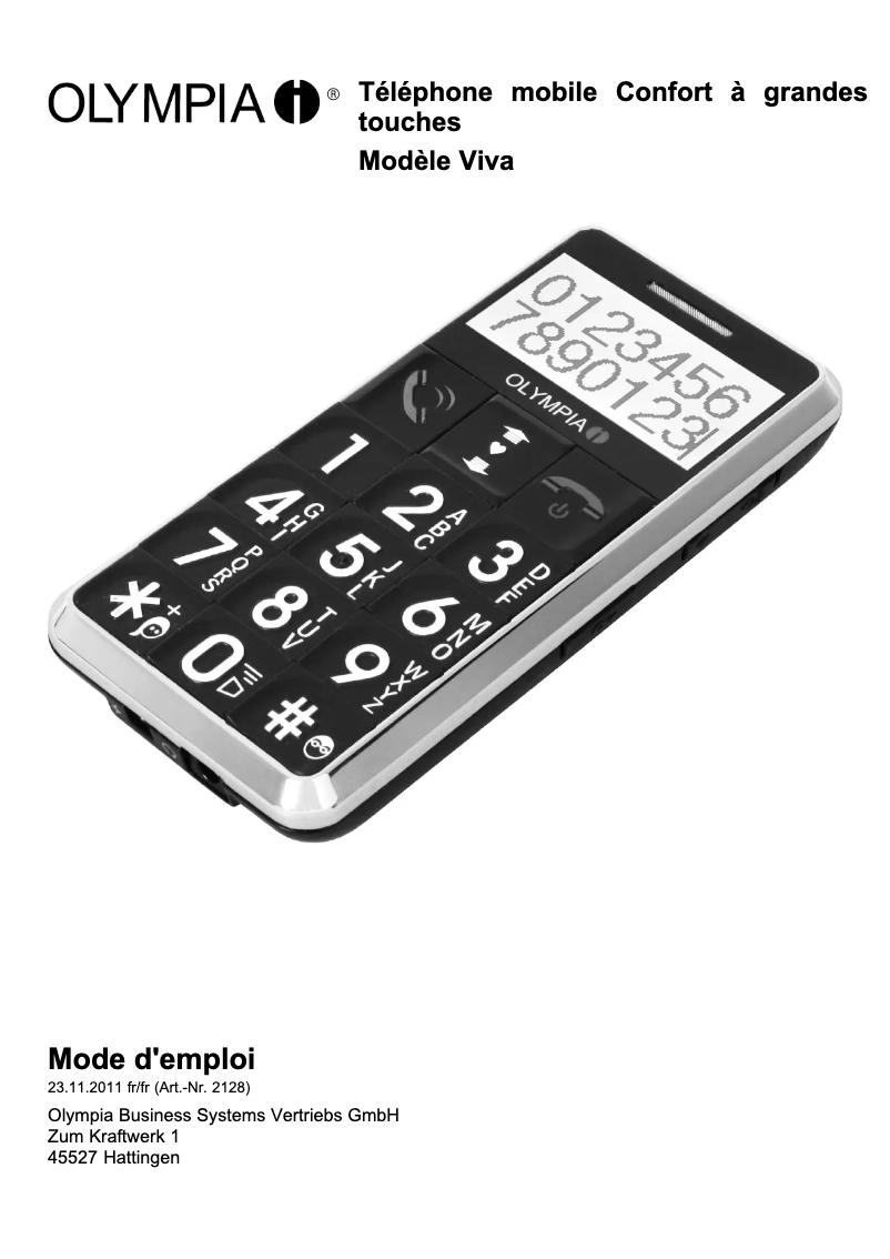 Imagen de la primera página del manual del dispositivo Viva