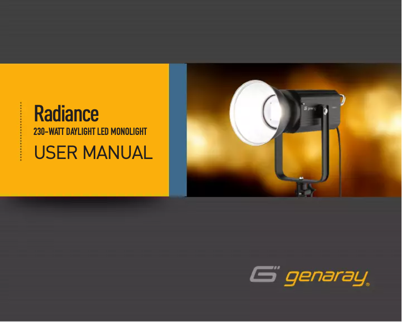 Página nº 1 - Manual de usuario Genaray Radiance