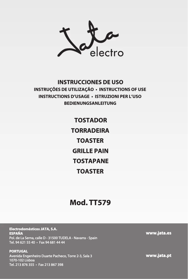 Página 1 del manual Manual de usuario Jata TT579