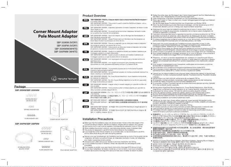 Página 1 del manual Manual de usuario Hanwha SBP-300KMW