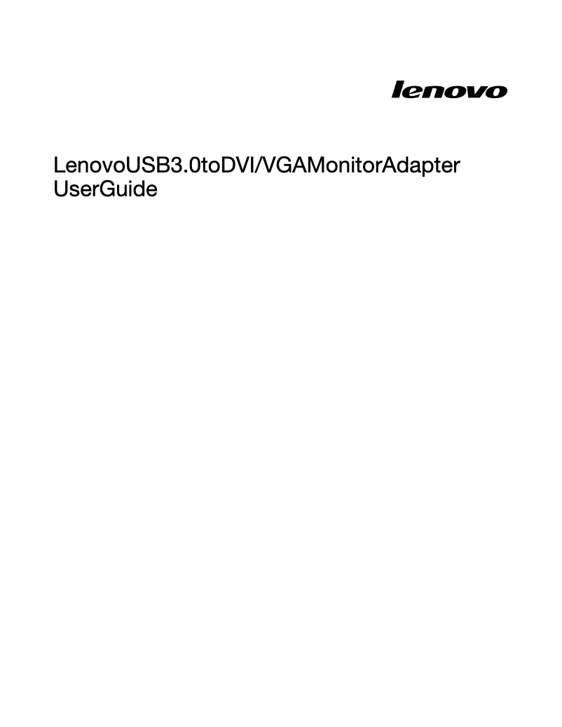 Imagen de la primera página del manual del dispositivo USB 3.0 - DVI/VGA