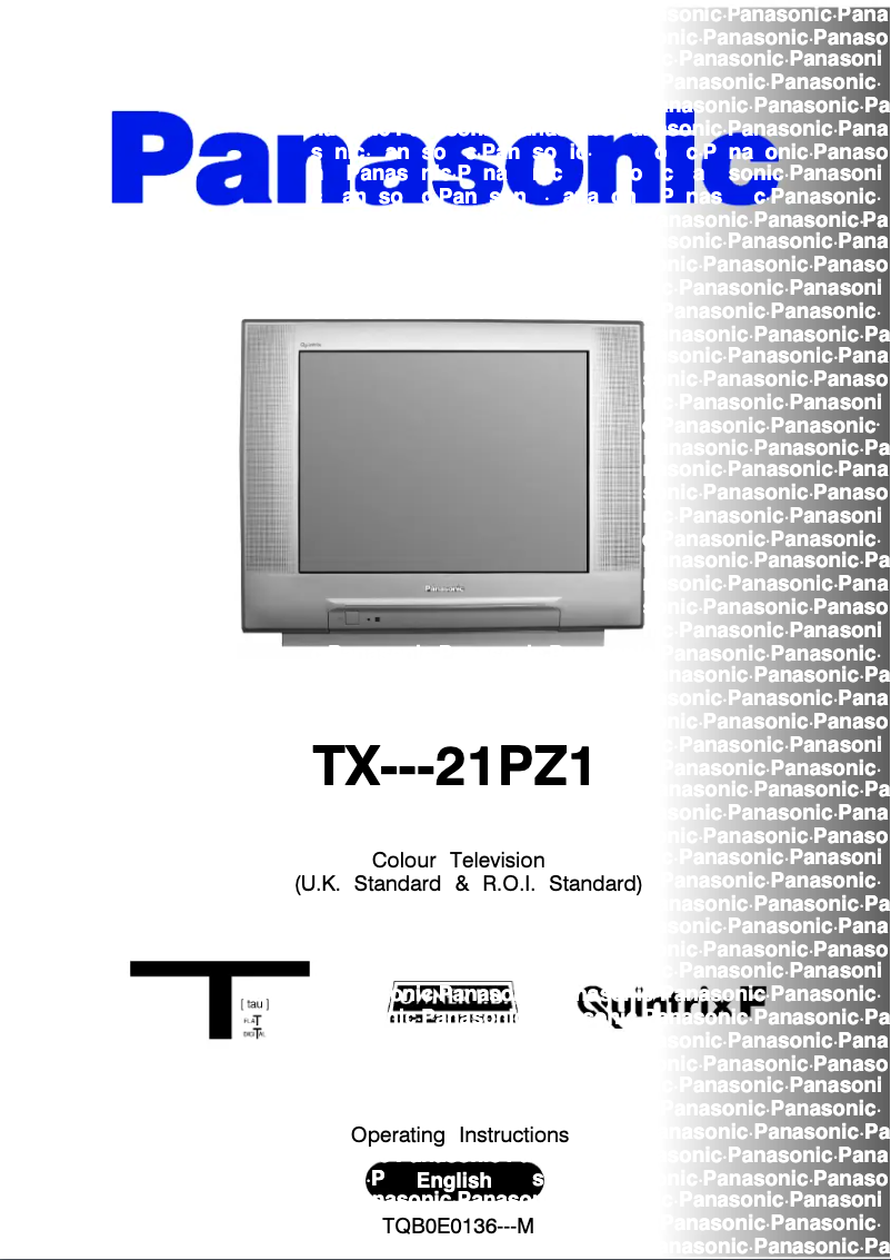 Página nº 1 - Manual de usuario Panasonic TX-21PZ1