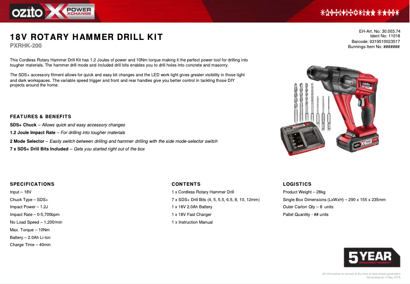Imagen de la primera página del manual del dispositivo PXRHK-200