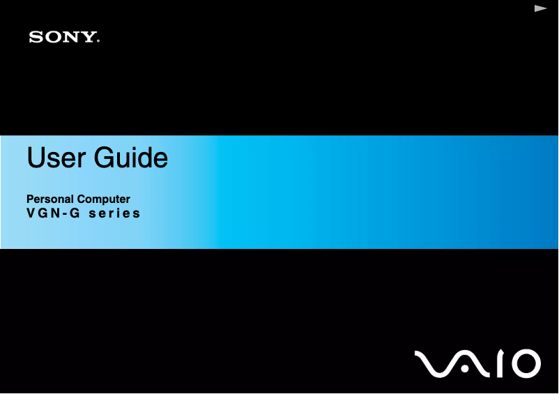 Imagen de la primera página del manual del dispositivo Vaio VGN-G11XN