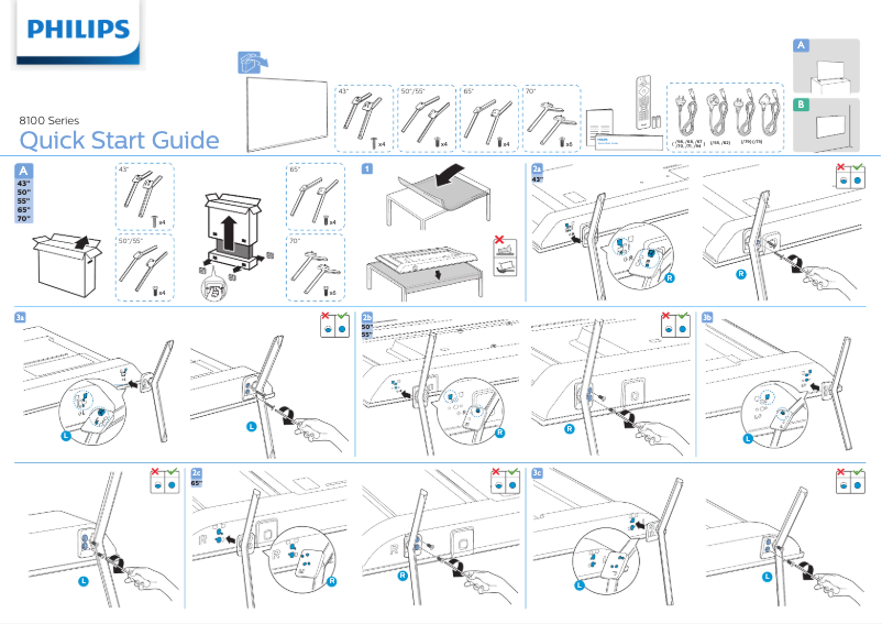 Página 1 del manual Guía de inicio rápido Philips 8100 series 70PUT8115