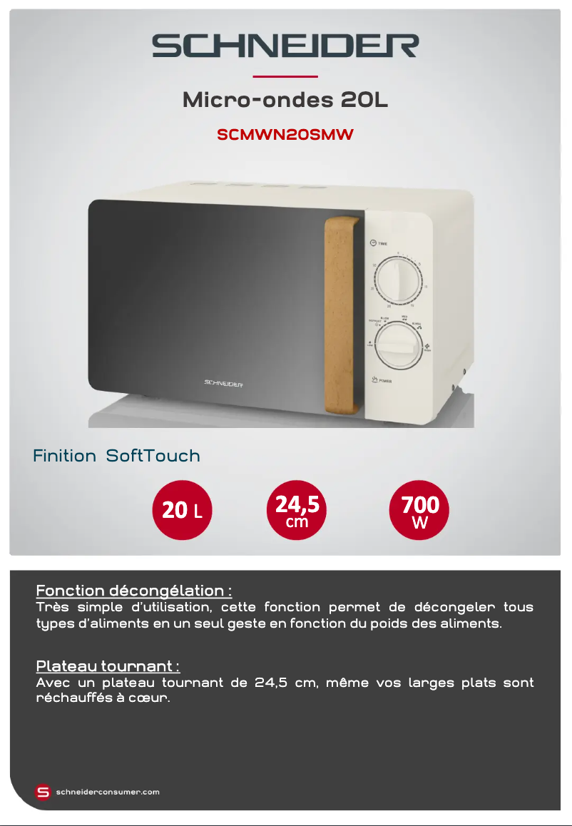Página 1 del manual Ficha técnica Schneider SCMWN20SMW