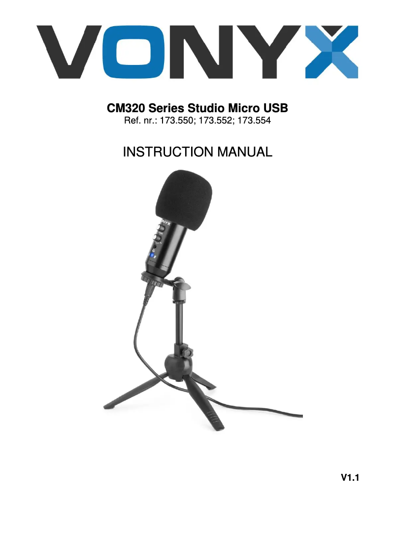 Imagen de la primera página del manual del dispositivo CM320B