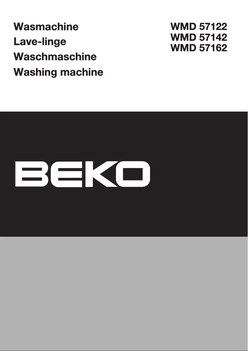 Página 1 del manual Manual de usuario Beko WMD 57162