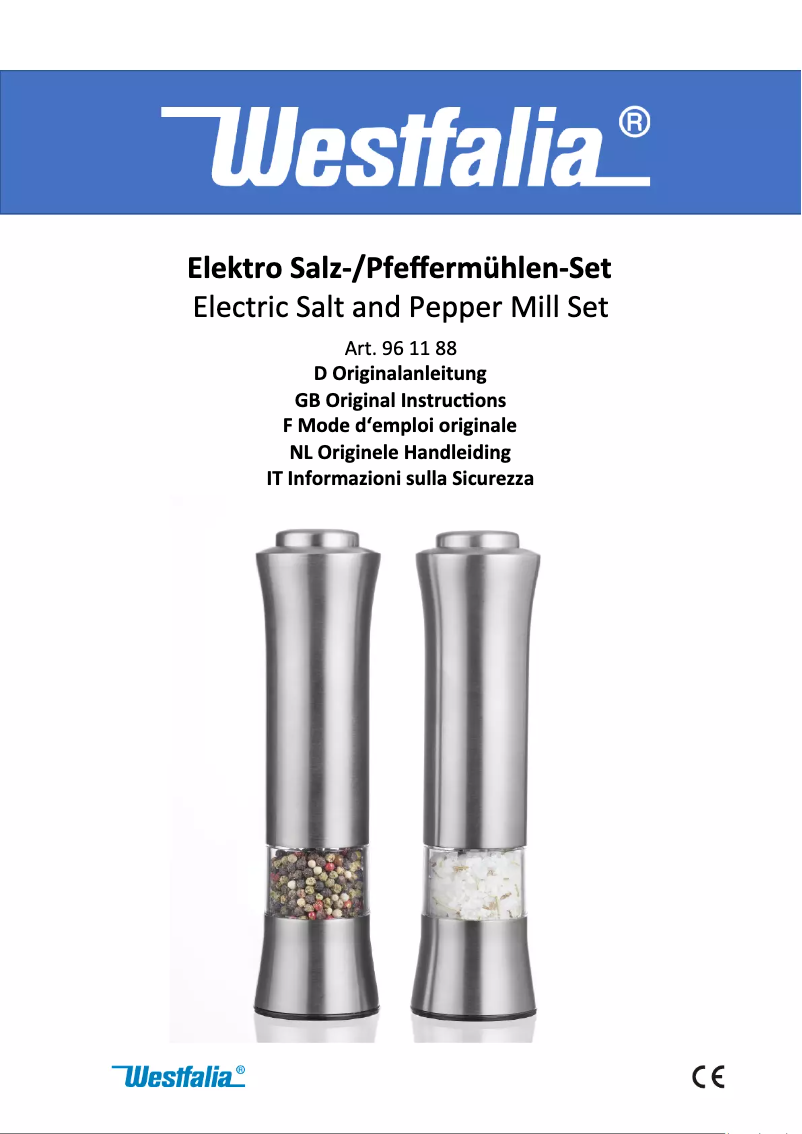 Página 1 del manual Manual de usuario Westfalia 961188