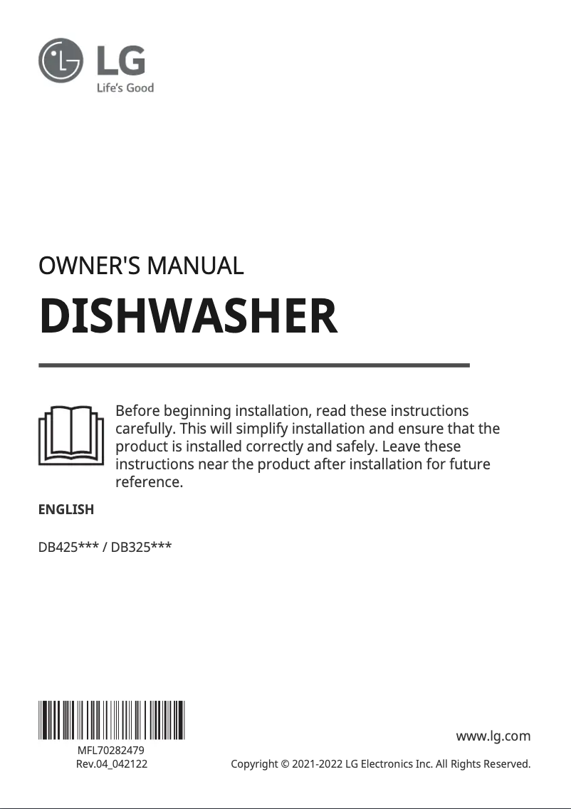 Imagen de la primera página del manual del dispositivo DB425TXS