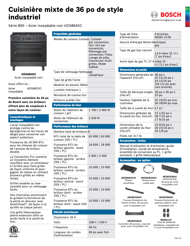 Página nº 1 - Ficha técnica Bosch HDS8645C