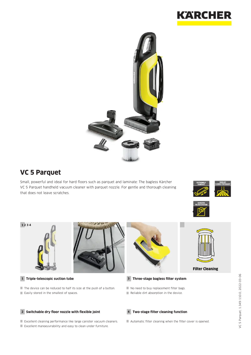 Imagen de la primera página del manual del dispositivo VC 5 Parquet
