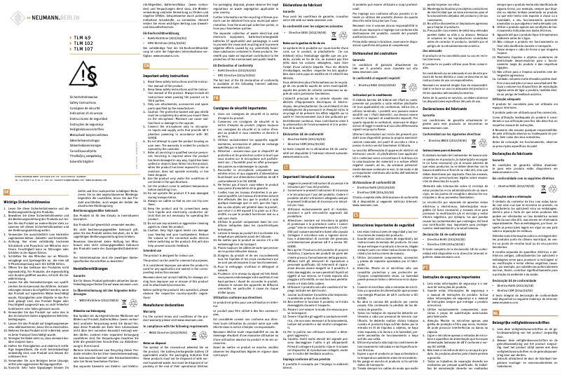 Página nº 1 - Manual de usuario Neumann KMR 82 i