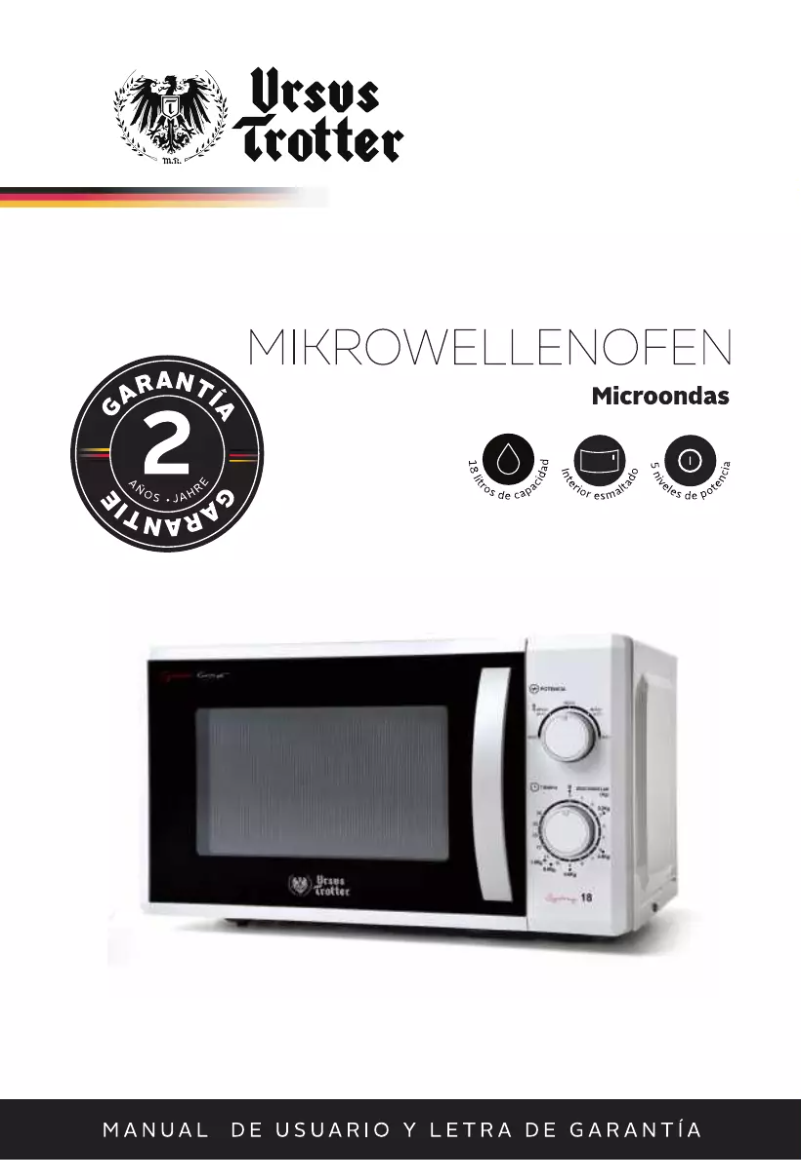 Página 1 del manual Manual de usuario Ursus Trotter UT-SIDNEY 18