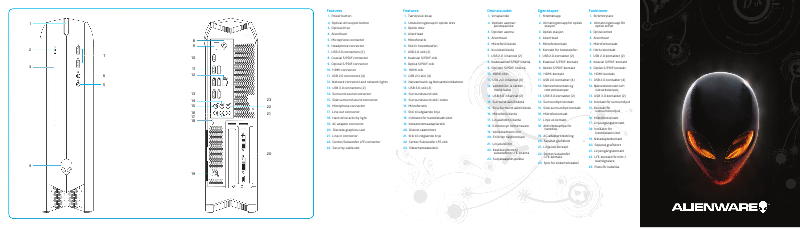 Imagen de la primera página del manual del dispositivo Alienware X51