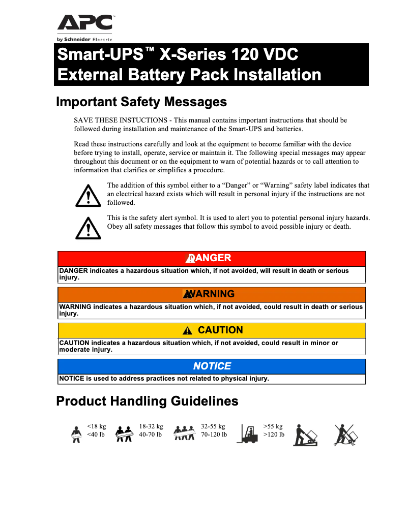 Página 1 del manual Manual de usuario APC SMX040