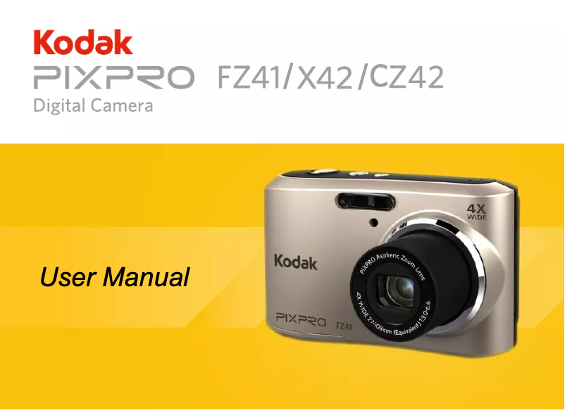 Página nº 1 - Manual de usuario Kodak PIXPRO FZ41