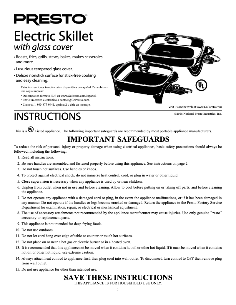 Imagen de la primera página del manual del dispositivo 06852