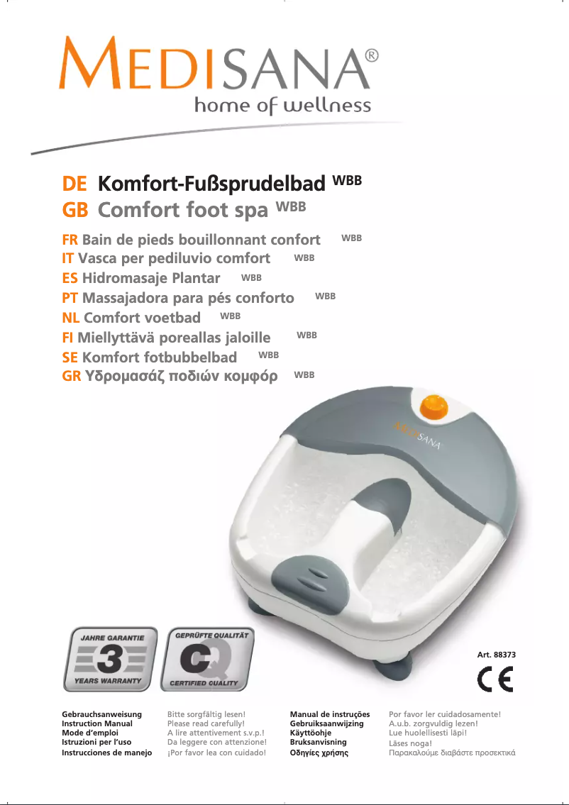 Página 1 del manual Manual de usuario Medisana 88373