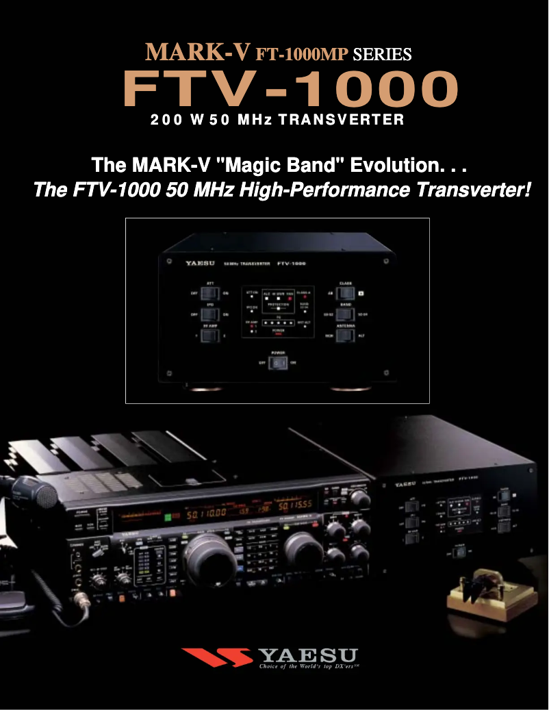 Página nº 1 - Folleto Yaesu FTV-1000