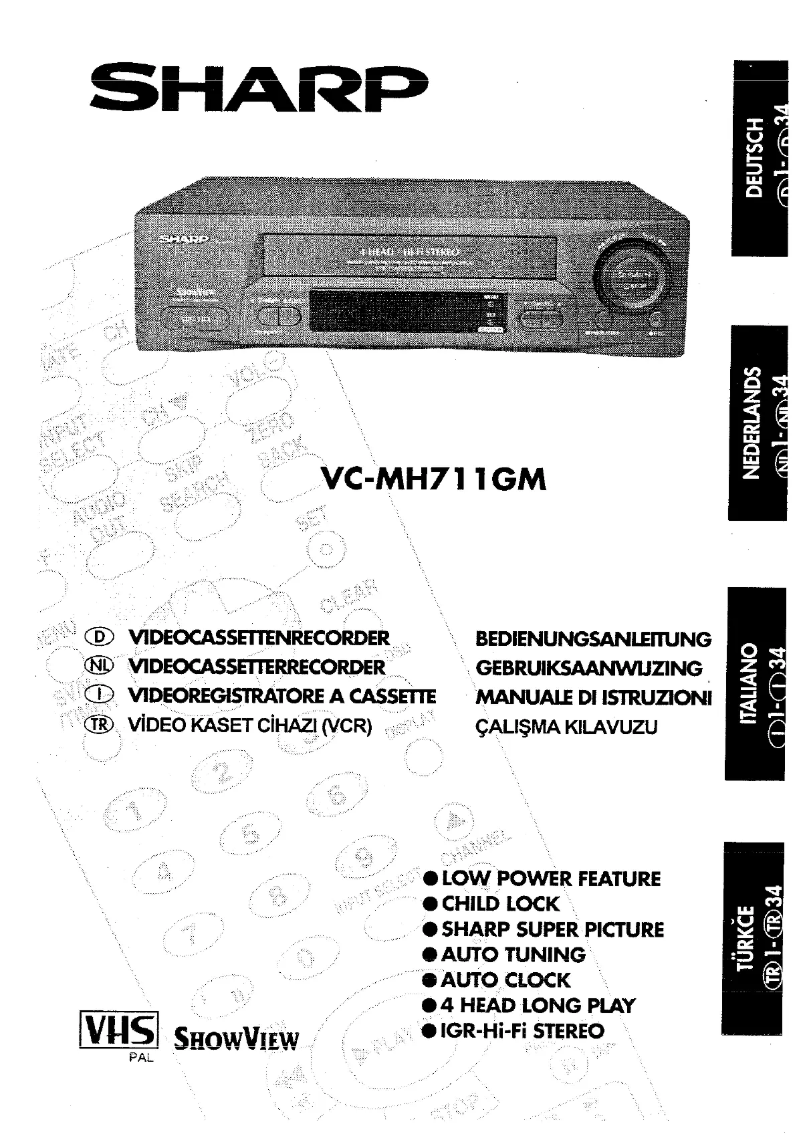 Página nº 1 - Manual de usuario Sharp VC-MH711