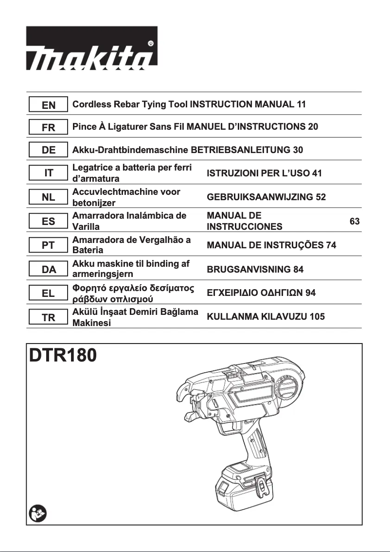 Imagen de la primera página del manual del dispositivo DTR180