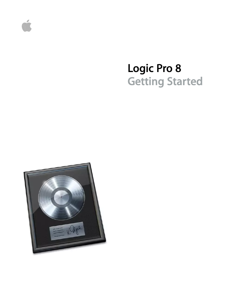 Página 1 del manual Guía de inicio rápido Apple Logic Pro 8