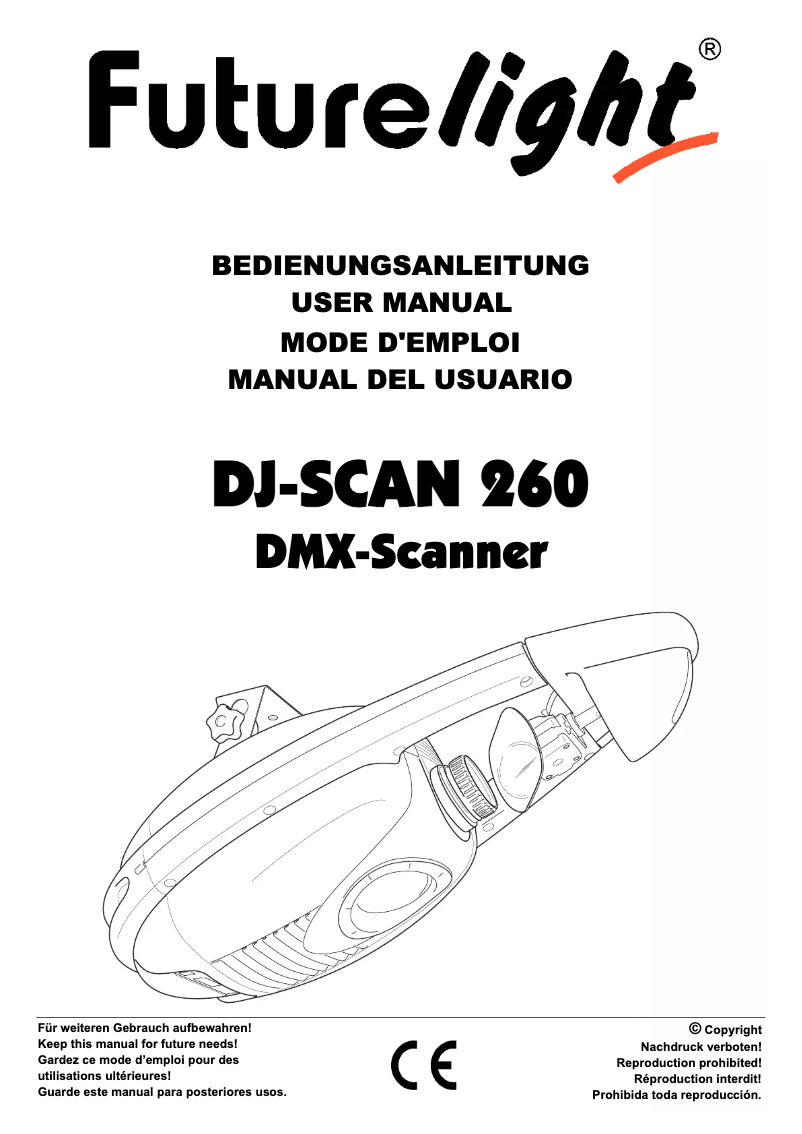 Imagen de la primera página del manual del dispositivo DJ-Scan 260