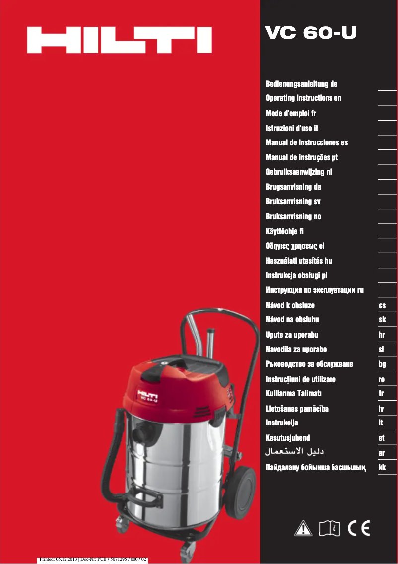 Página 1 del manual Manual de usuario Hilti VC 60-U