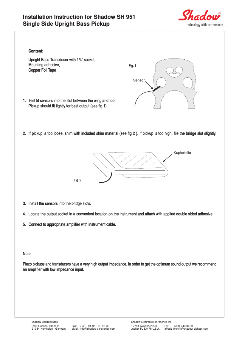 Imagen de la primera página del manual del dispositivo SH951