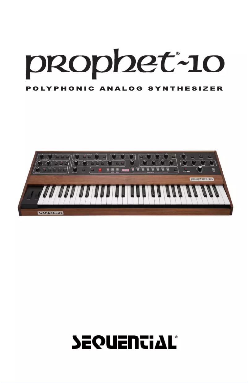 Página nº 1 - Manual de usuario Dave Smith Prophet-10