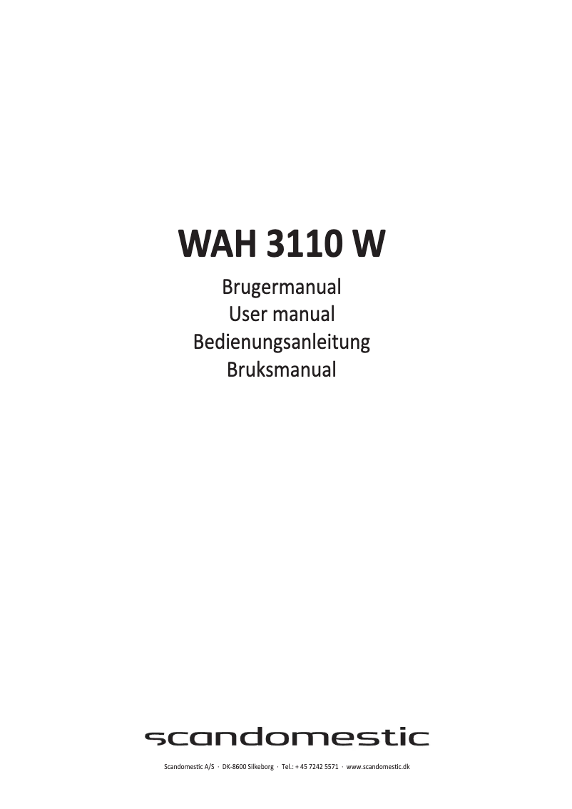 Página 1 del manual Manual de usuario Scandomestic WAH 3110 W