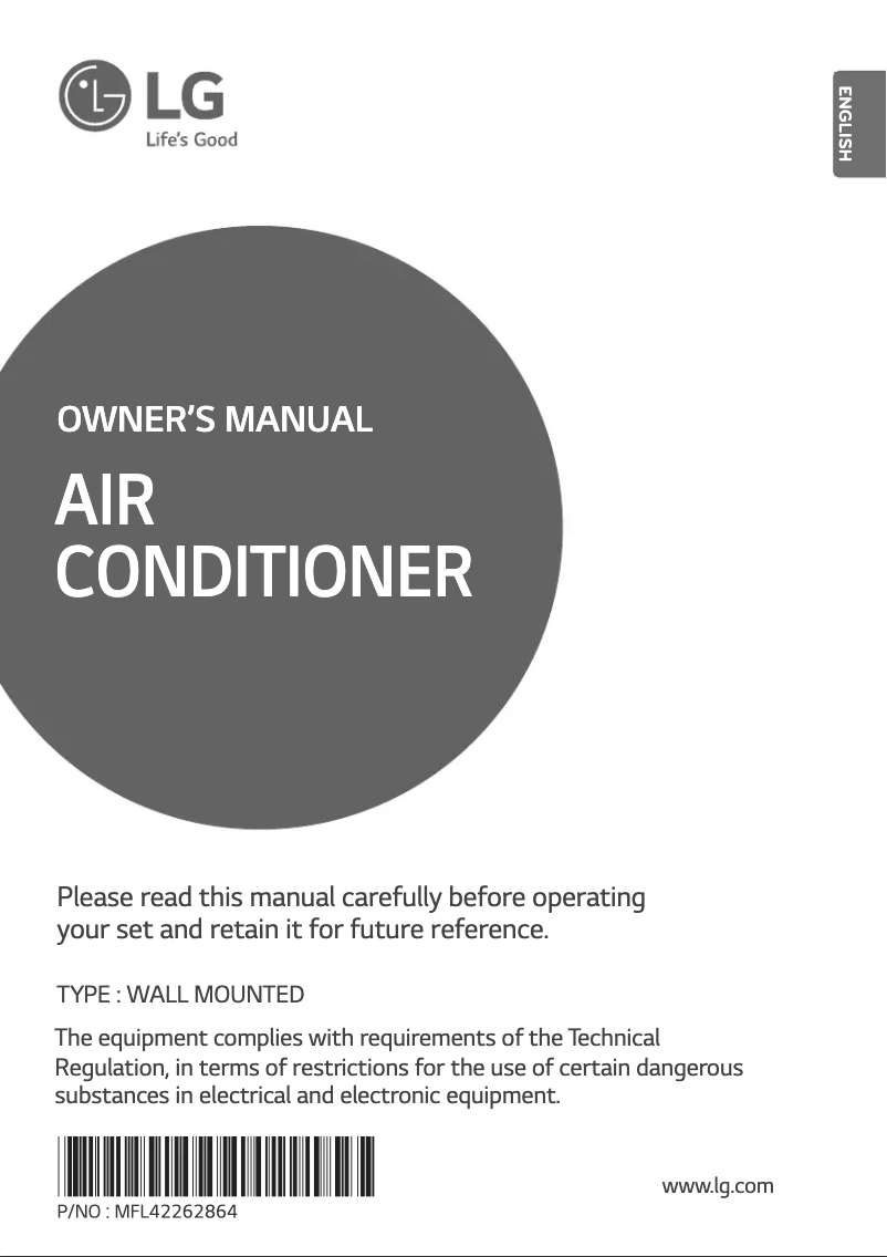 Página nº 1 - Manual de usuario LG ASNW18GC2U1