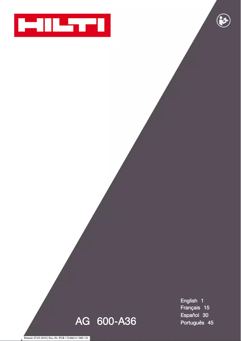 Imagen de la primera página del manual del dispositivo AG 600-A36