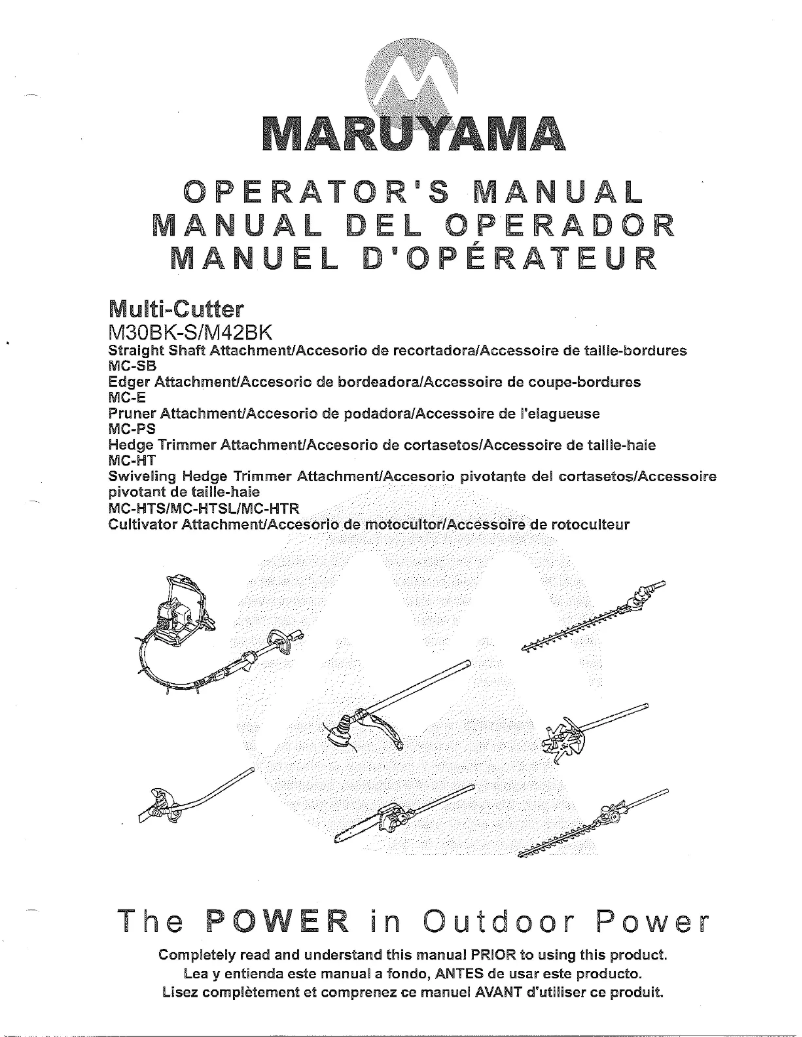 Página 1 del manual Manual de usuario Maruyama MC-SB
