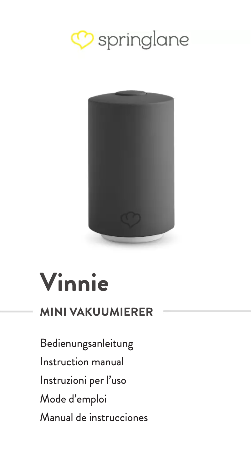 Página nº 1 - Manual de usuario Springlane Vinnie