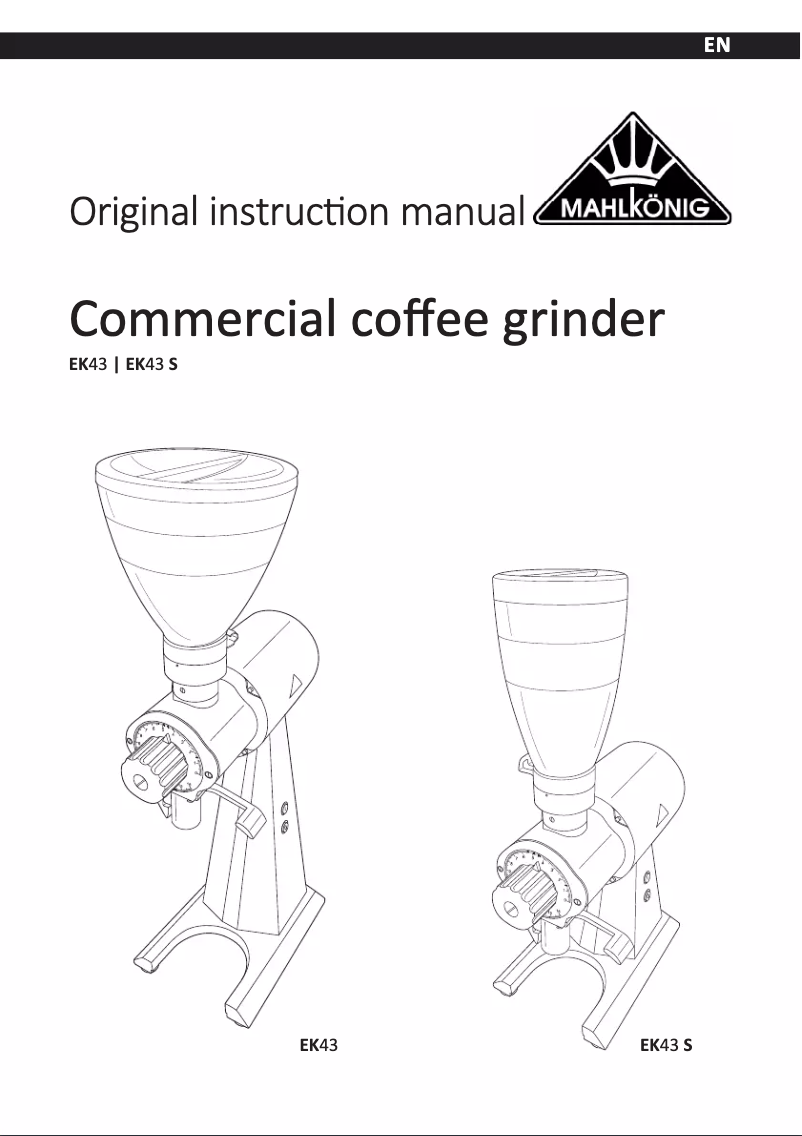 Imagen de la primera página del manual del dispositivo EK43
