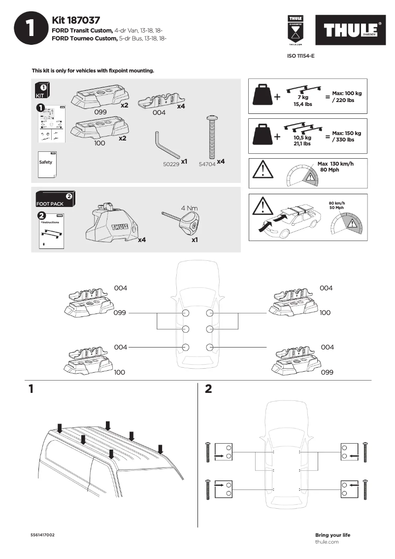 Imagen de la primera página del manual del dispositivo Kit 187037