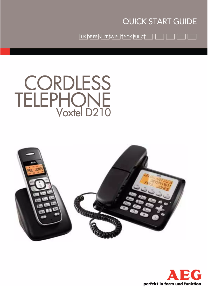 Imagen de la primera página del manual del dispositivo Voxtel D210