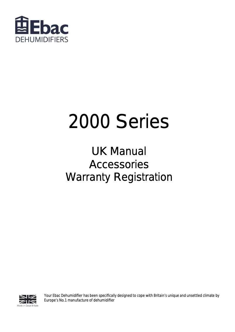 Página 1 del manual Manual de usuario Ebac 2850e